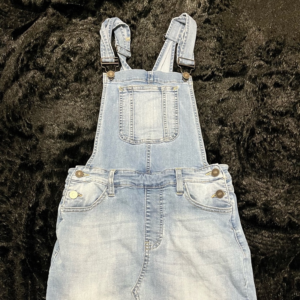 maurice's denim overall skirt